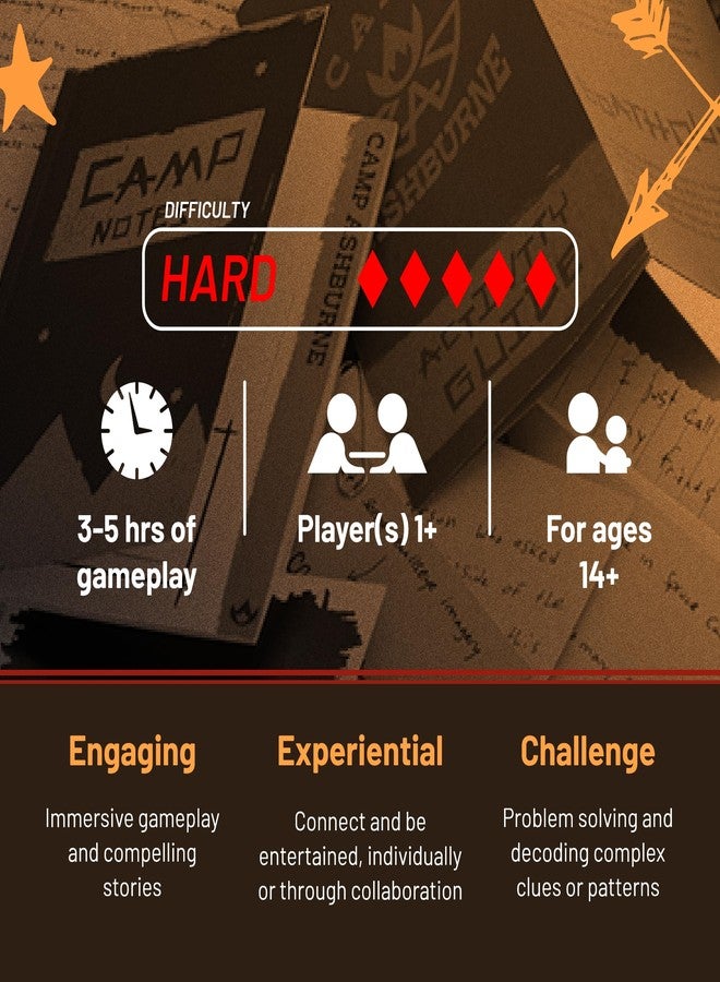 Hunt A Killer: Camp Calamity - Solve a Murder at a Summer Camp, Interactive Unsolved Mysteries Game, Mystery Box for Game Night, Murder Mysteries Card, Puzzle, and Board Games, for Ages 14+ - Image 2